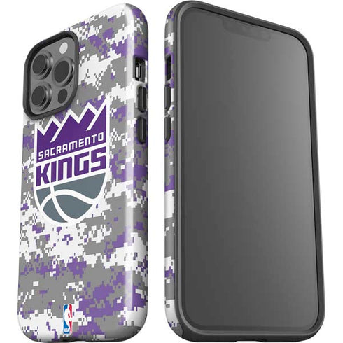 NBA Sacramento Kings Purple Digi Camo iPhone 15 Pro Max Impact Case